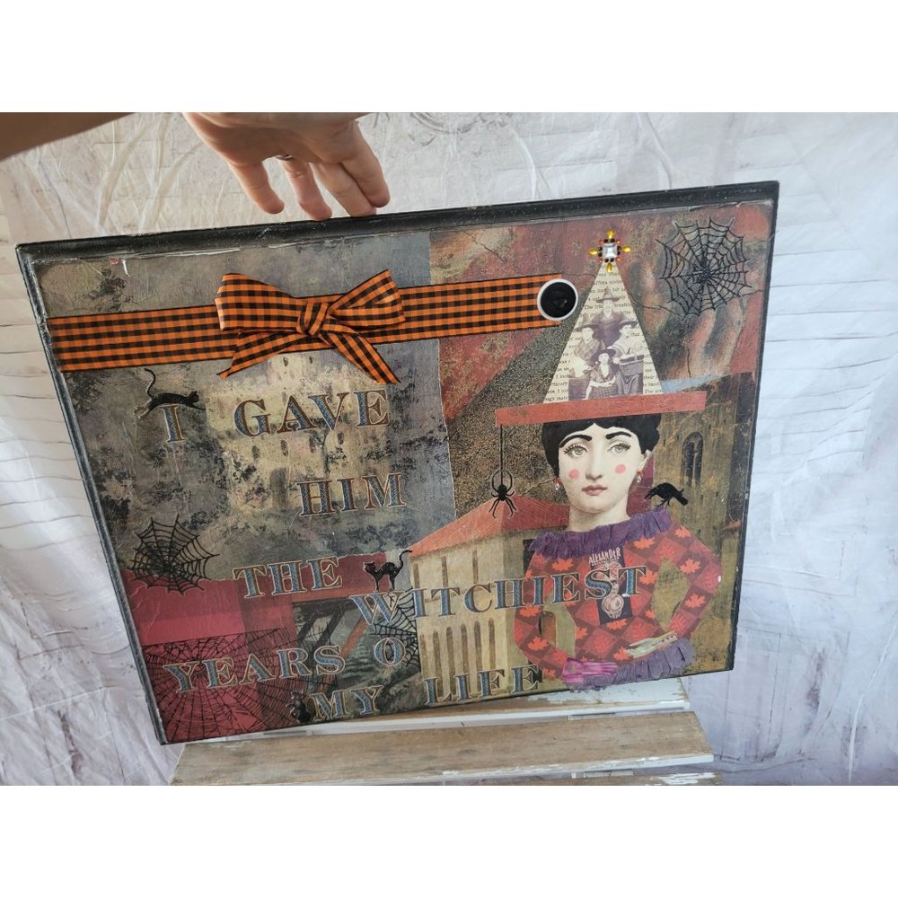 Shabby chic Halloween home picture decor witch fall‎ kitchen